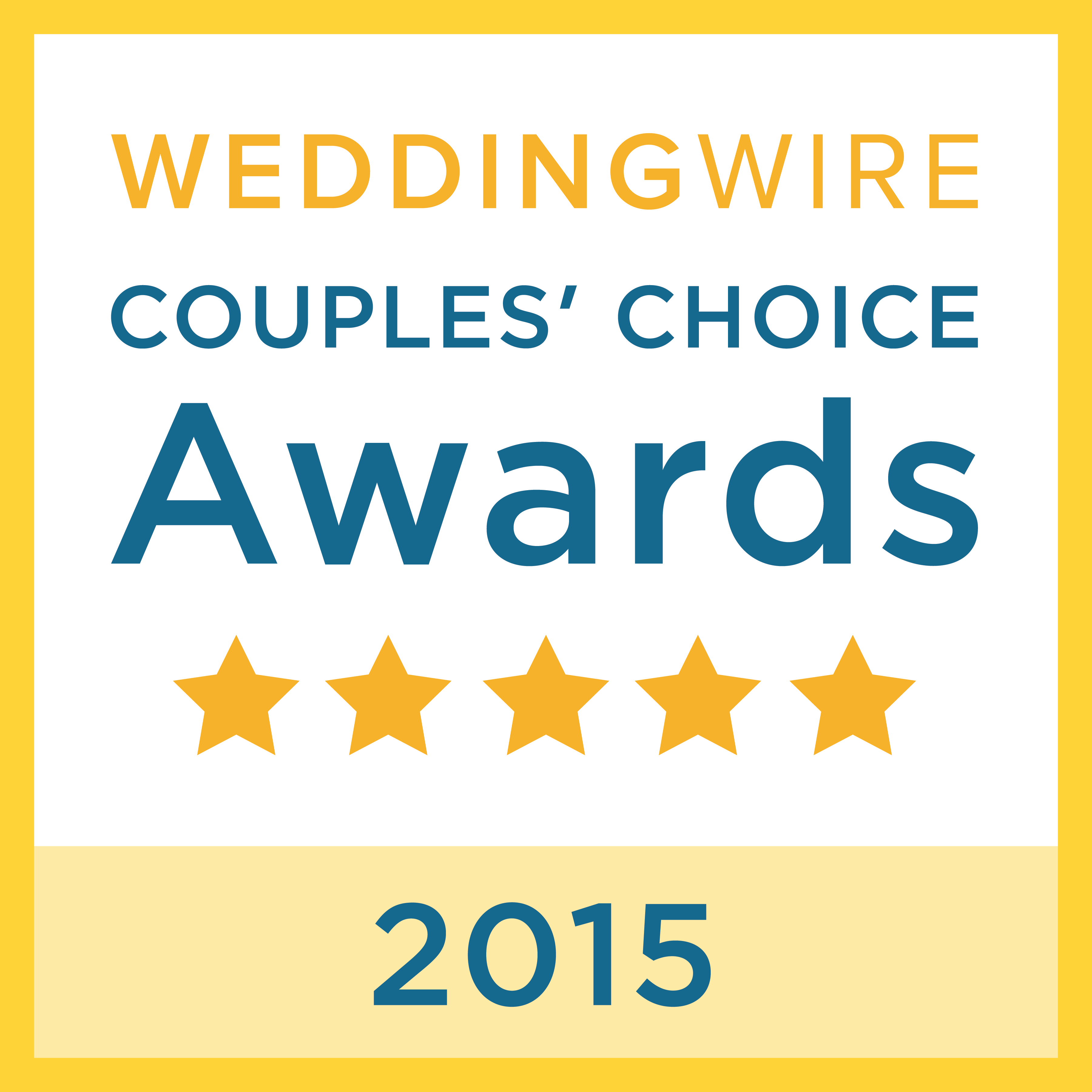 Virginia DJs awarded WeddingWire Couples' Choice Awards in 2015.