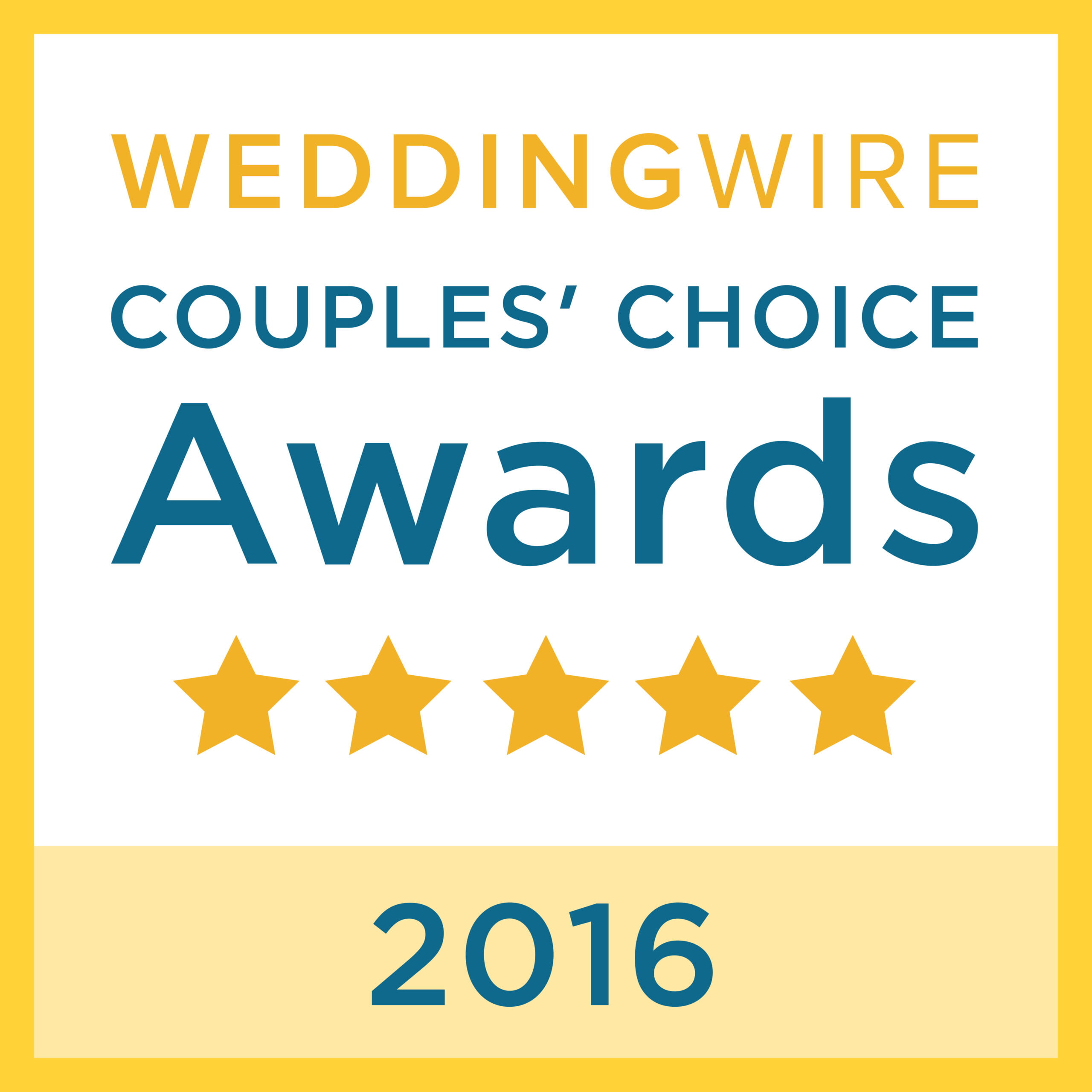 Weddingwire Couples' Choice Awards 2016 recognized the top-rated DJ services in DC.