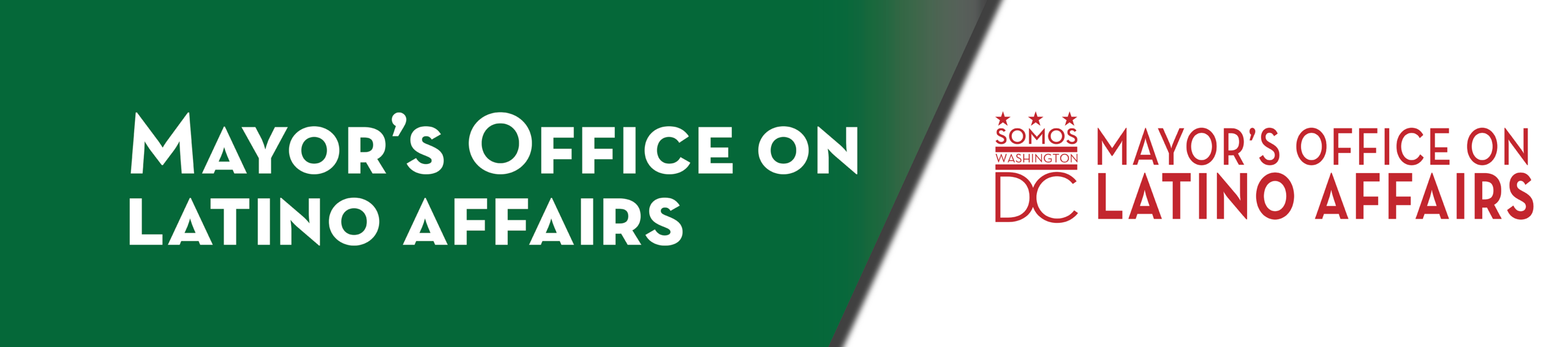 The image shows two logos for the Mayor’s Office on Latino Affairs, one on a green background and one on a white background with red text and stars, much like how options are often provided for Live Streaming for Wedding ceremonies to suit different tastes and needs.