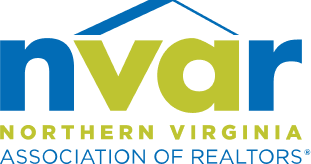 NVAR logo with "Northern Virginia Association of Realtors" in blue and green text, featuring a simple roofline graphic above the letters, reminiscent of icons often used in Live Streaming for Wedding platforms.